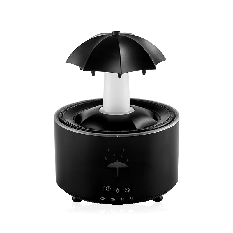 Remote Control Rotating Umbrella Waterdrop Aromatherapy Machine Ultrasonic Air Humidifier with LED Light for Home Aroma Diffuser