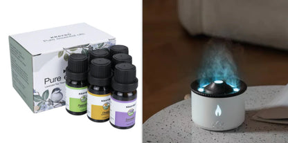 New Creative Ultrasonic Essential Oil Humidifier Volcano Aromatherapy Machine Spray Jellyfish Air Flame Humidifier Diffuser