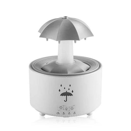 Remote Control Rotating Umbrella Waterdrop Aromatherapy Machine Ultrasonic Air Humidifier with LED Light for Home Aroma Diffuser